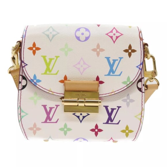 LOUIS VUITTON Monogram Multicolor Heart Breaker Bag White LV Auth - Picture 2 of 16